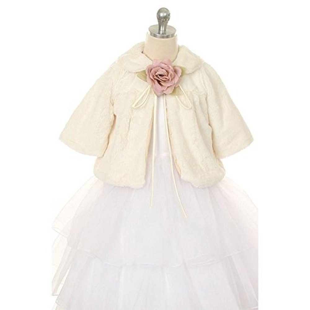 Kid's Dream White Faux Fur Jacket